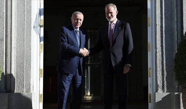 Cumhurbaşkanı Erdoğan, İspanya Kralı 6. Felipe ile bir araya geldi